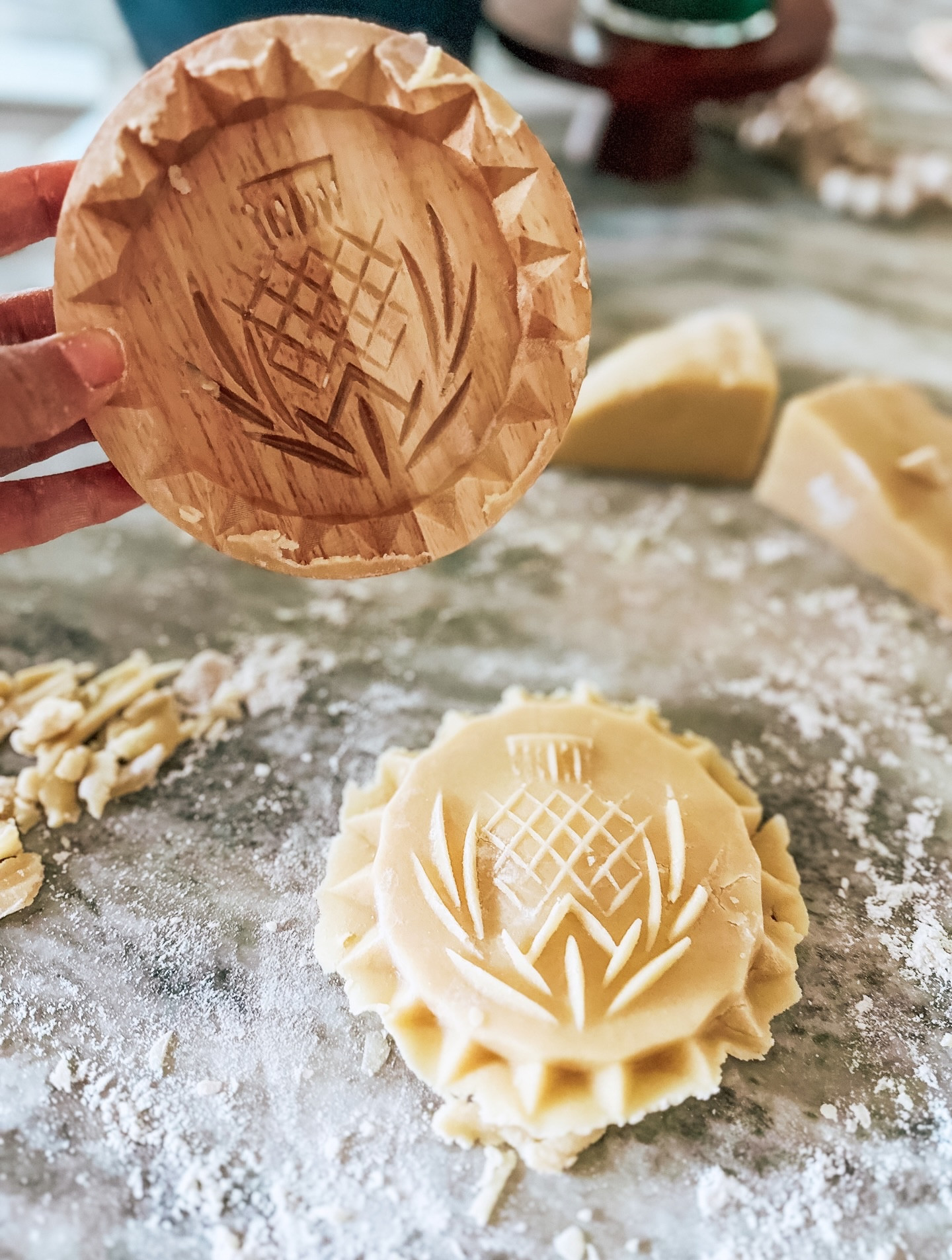 Trying something new on my holiday baking bucket list ✨ Scottish Shortbread ✨

Pressed into a traditional wooden mold with the historic thistle emblem (because why not be festive & fancy 💁🏻‍♀️).
Besides, any recipe that calls for 2 sticks of butter has to be amazing🧈🧈😂

Is my kitchen dusted in flour? Yes.
Did I almost eat half the dough? Also yes.
Will these make it to the cookie platter? TBD 😅

Holiday baking is part tradition, part chaos, & 100% joy ❤️🎄. I’ll be adding these buttery beauties straight to the Christmas cookie rotation. 

#HolidayBakingMom #ChristmasCookieSeason #ShortbreadCookies #ScottishShortbread #HolidayBucketList #ChristmasBaking #MomLifeHoliday #ButterMakesItBetter #FestiveBaking #HolidayTraditions #CozyHolidayVibes #ChristmasKitchen #BakingWithLove #MomInTheKitchen #HolidayDesserts #CookieSwapReady #ChristmasJoy #HomemadeCookies #MomsWhoBake #Over40Mom #ElevateTheEveryday #HolidayMagic #SimpleSeasonal #TraditionalBaking #HolidayHome