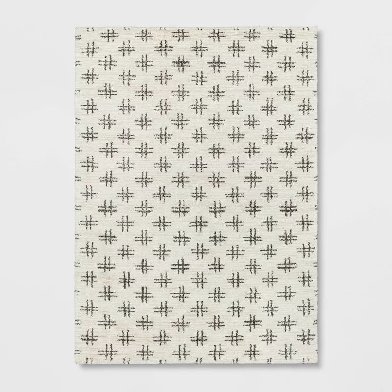 Stafford Hashtag Area Rug Ivory - Threshold™ | Target