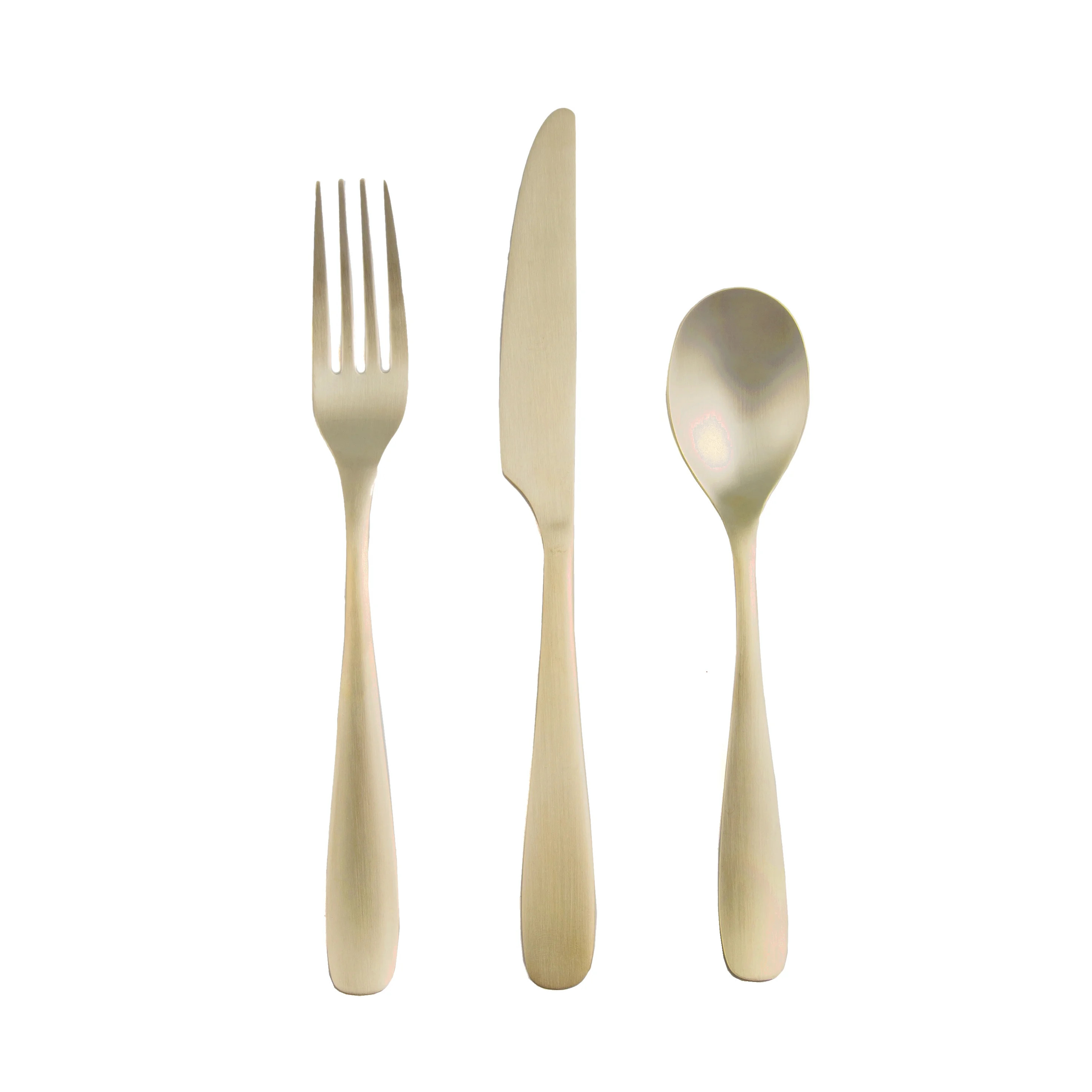 Eliana Champagne Gold Satin 12-Piece Flatware Set, Service for 4 | Walmart (US)