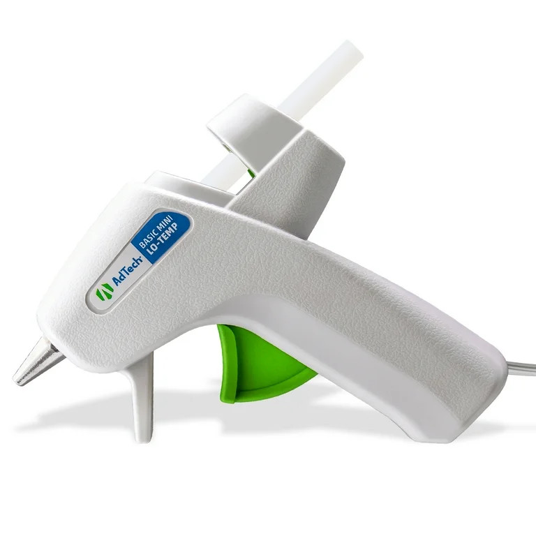 AdTech Mini Glue Gun with Glue Stick - White and Green - Low Temperature Precision Crafting Tool | Walmart (US)