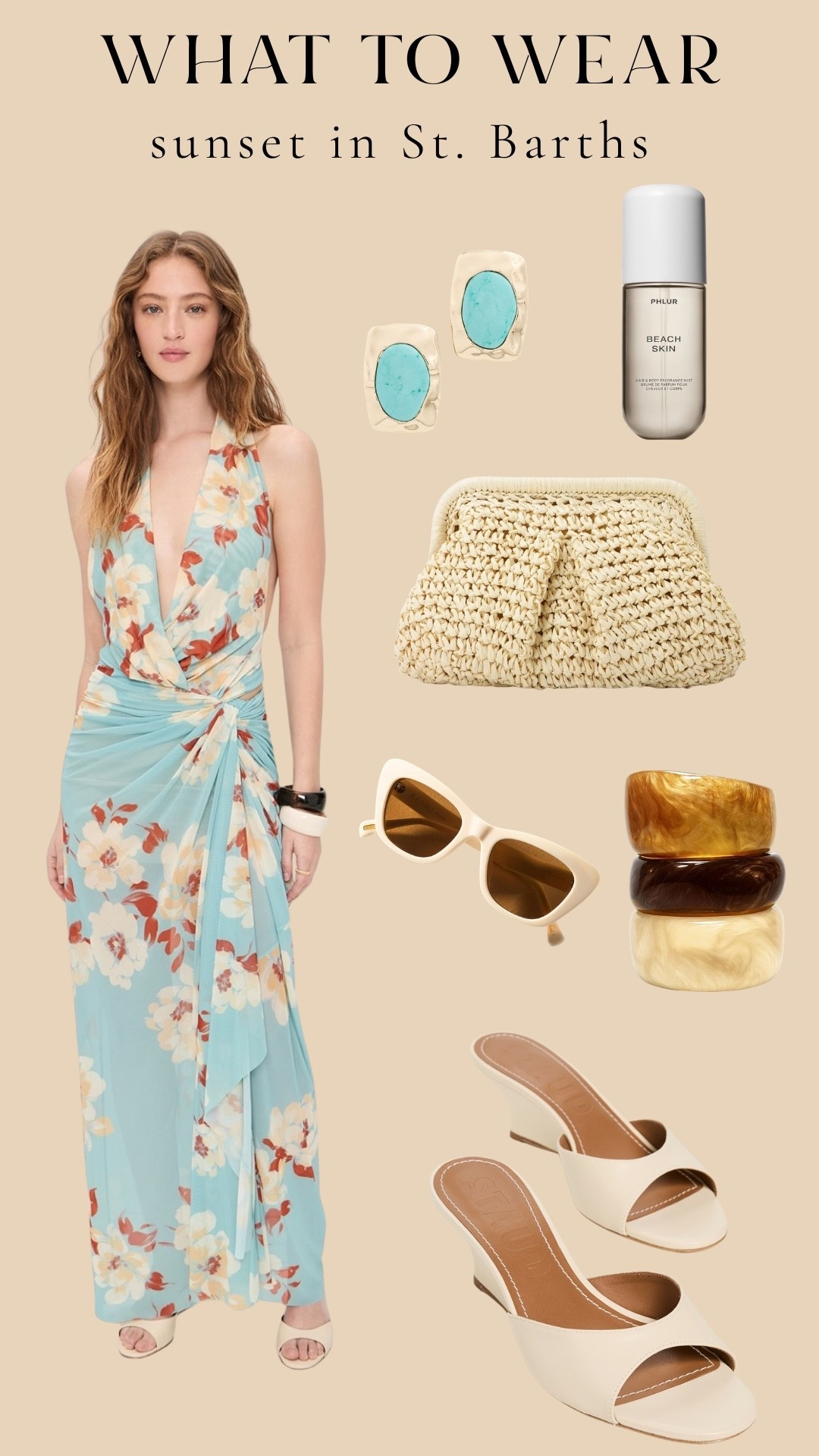 Sunset in St. Barths energy 🌺 Flowy florals, turquoise accents, and woven textures — the dreamiest look for beachside cocktails.

#shopbop #vacaydress #resortwear #amazon

#LTKOver40 #LTKootd #LTKSeasonal