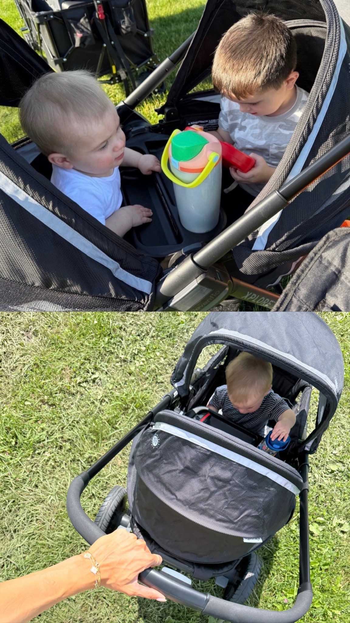 #ad | You can get our @evenflobaby Pivot Xplore wagon 20% off with a Target Circle coupon after trading in an old car seat to be recycled during the @Target Car Seat Trade In Event (4/19-5/2)! Coupon good through 5/16!! Can’t wait to use this again this season. Been awesome for the soccer field, fair and park outings! 

#TargetPartner #Target #evenflobaby #targetbaby 

#LTKSaleAlert #LTKmomlife #LTKBaby