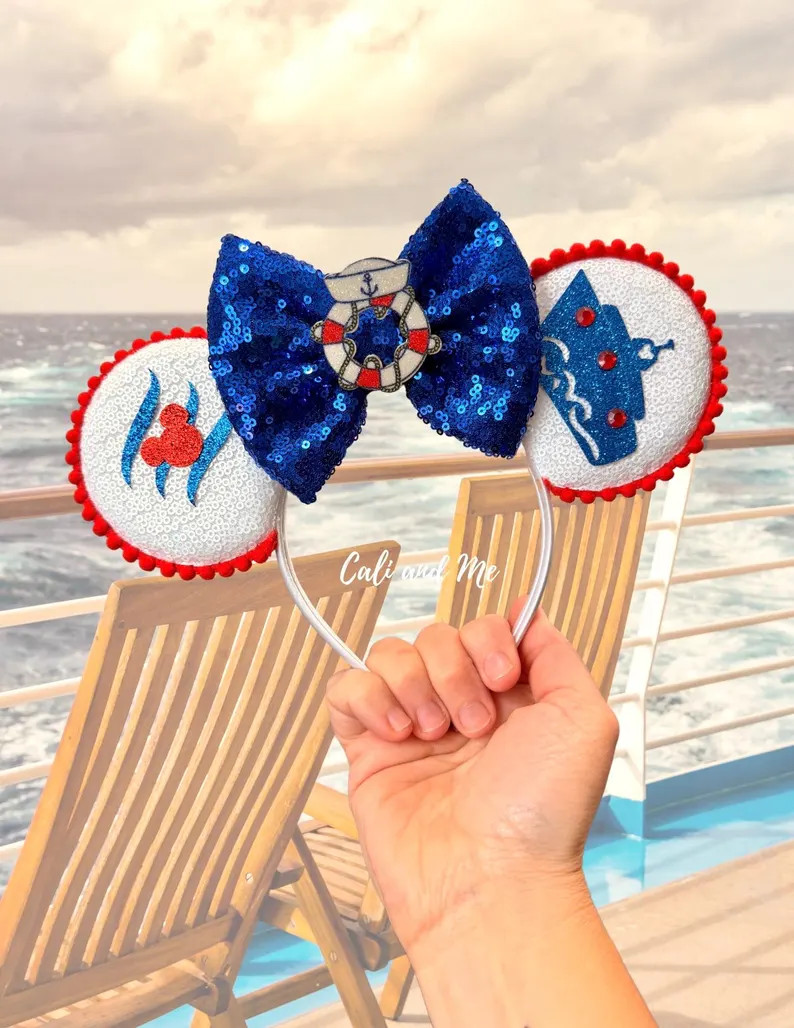 Cruise Mouse Ears, Cruise Mickey Ears, Disney Cruise Ears, Magic Cruise Ears, Nautical Ears, Minn... | Etsy (US)