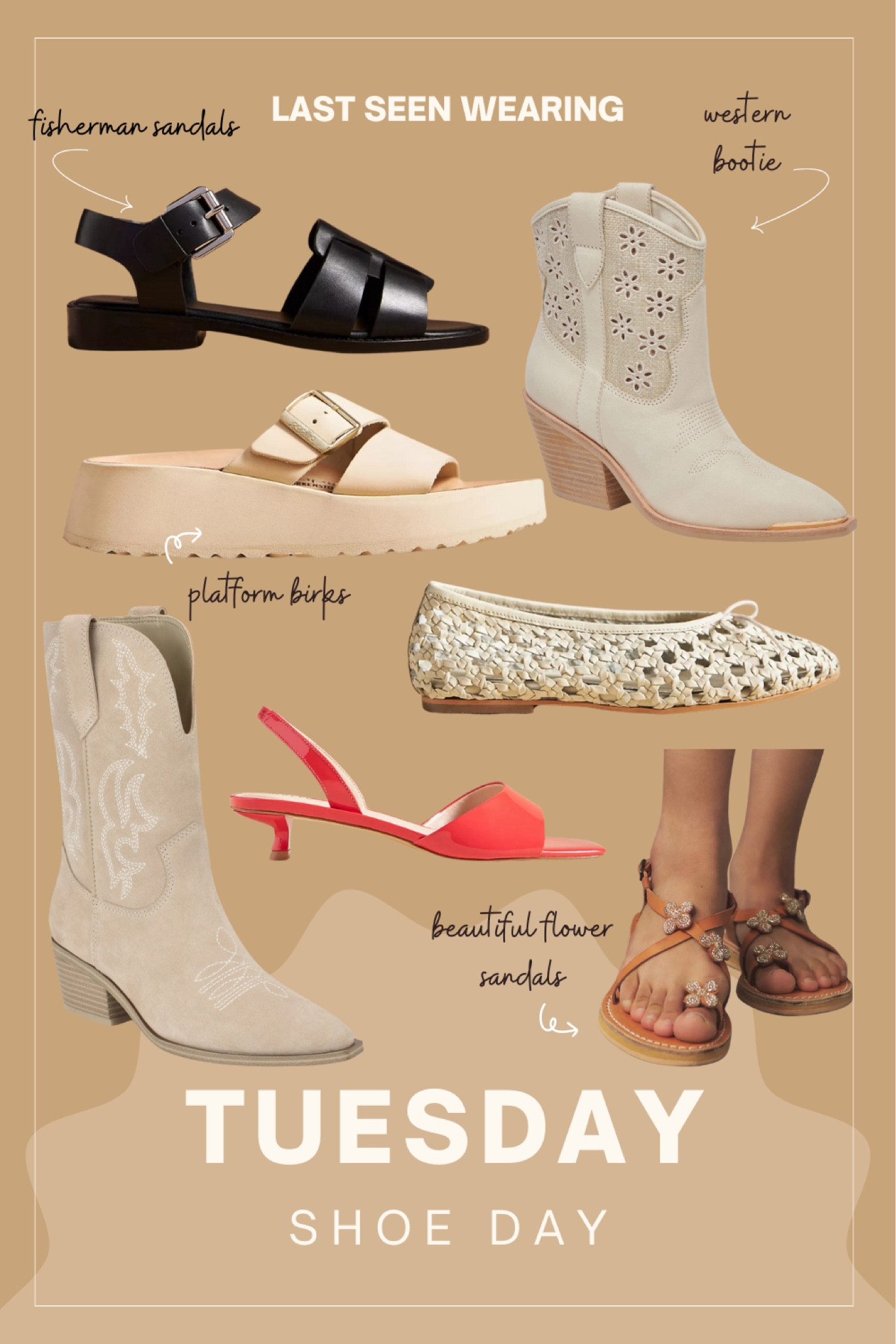 Tuesday Shoe Day
#flowersandals #fishermansandals

#LTKshoecrush #LTKstyletip