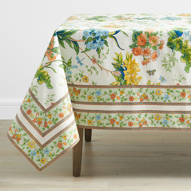 Garden Floral Cotton Tablecloth - Bagheecha, 70 in. x 90 in. | The Company Store
