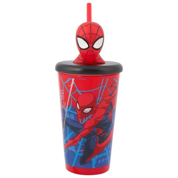 Buy Spider-Man 3D Head Blue and Red Soda Cup - 440ml | Travel mugs | Argos | argos.co.uk