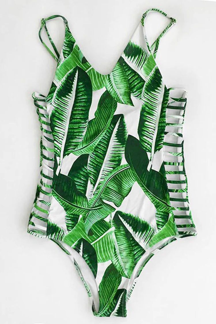 Cupshe Banana Leaves Print One-piece Swimsuit | Cupshe
