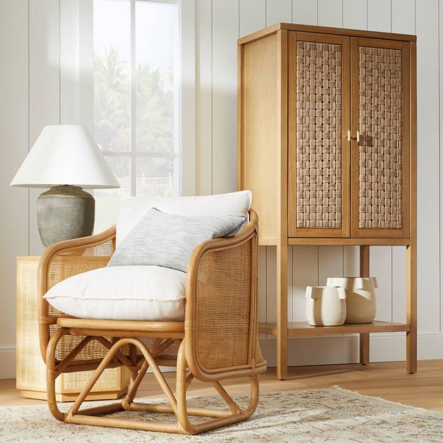 66&#34; Palmdale Woven Door Cabinet Natural - Threshold&#8482; designed with Studio McGee | Target