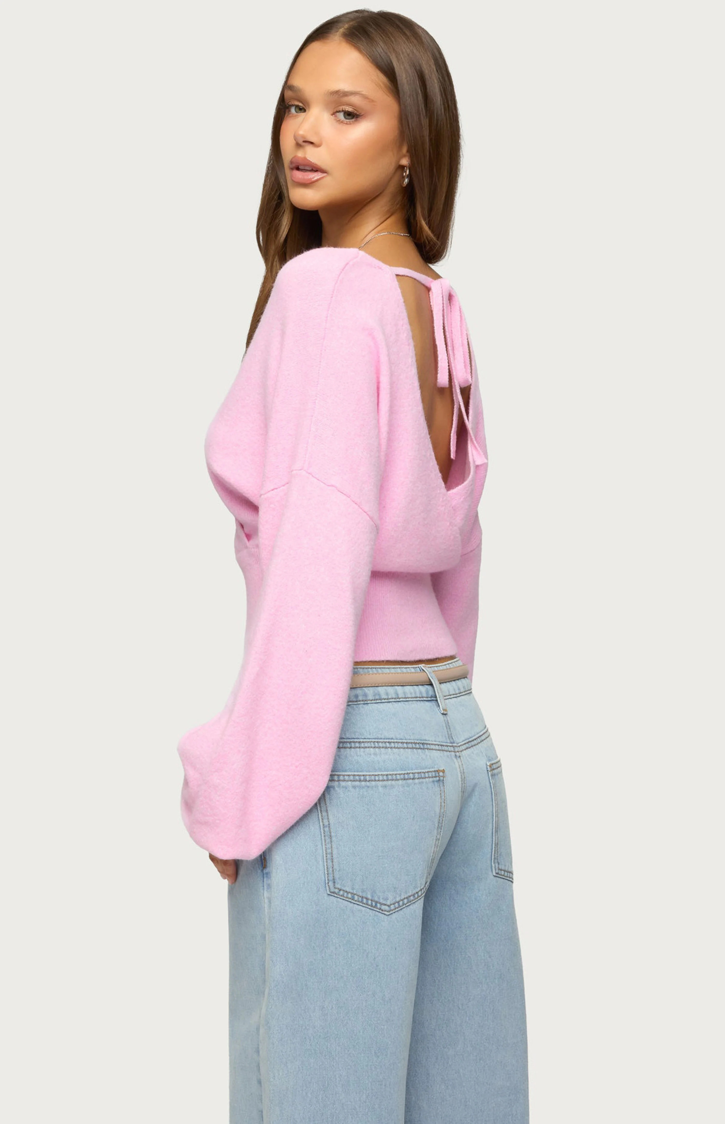 Edikted Lillia V Neck Wrap Sweater | Pacsun | PacSun