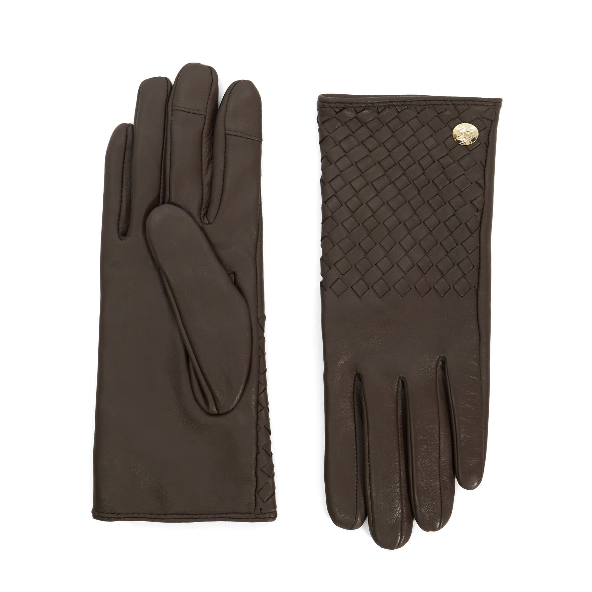 Idols Woven Leather Gloves | Dune (EU)