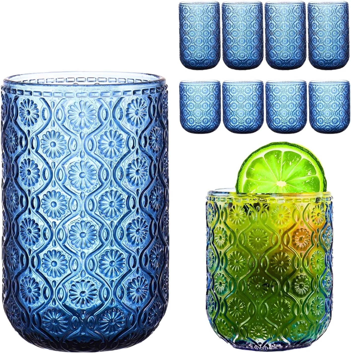 Blue Drinking Glasses Set of 12 | Walmart (US)