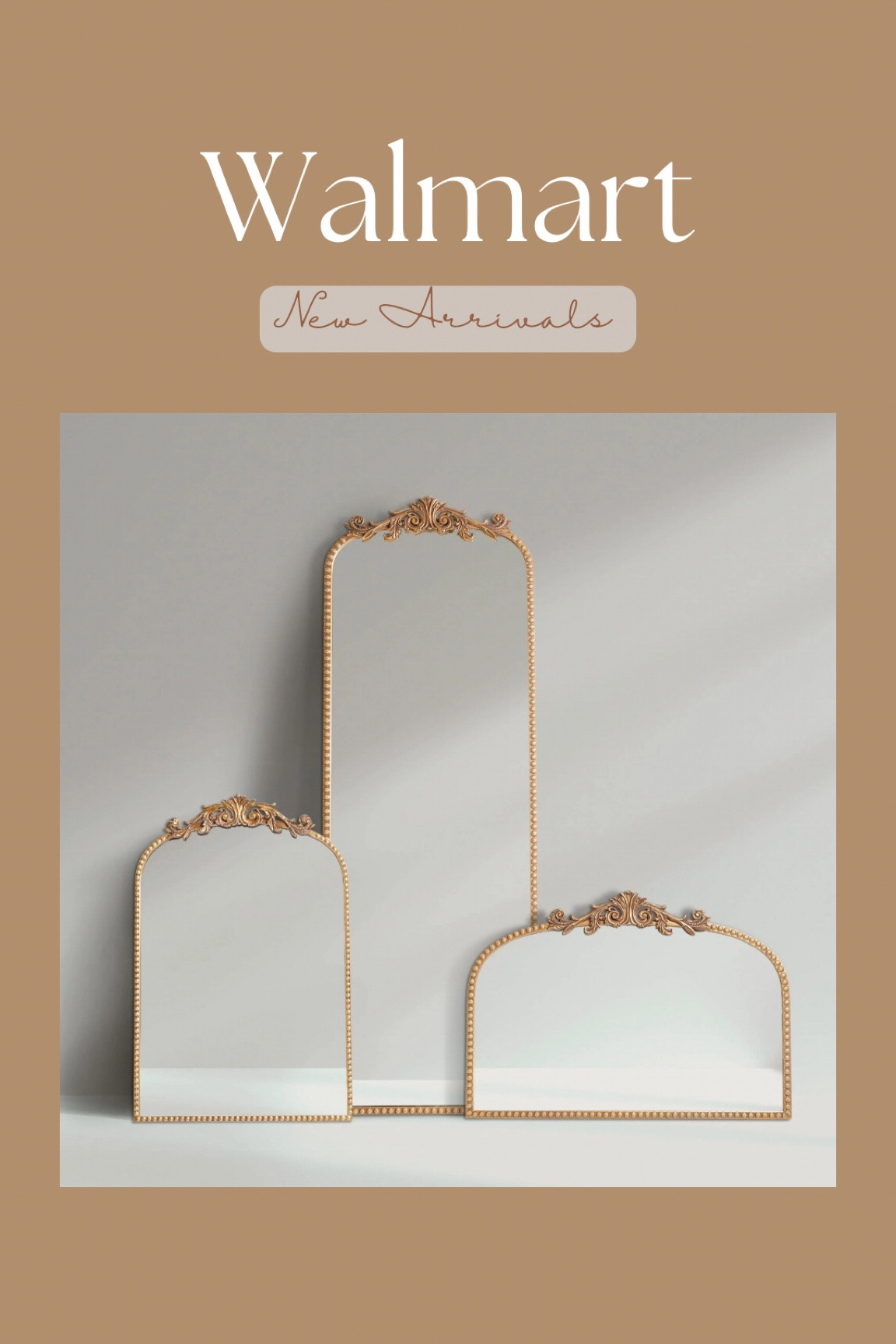 Gorgeous mirrors from Walmart! Looks identical to the Anthro mirrors. They also come in blackk

#LTKHome