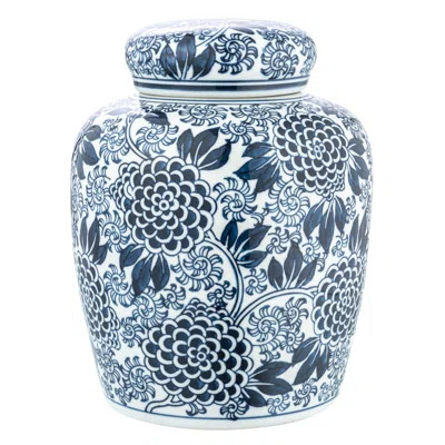 Chadwicks Decorative Chrysanthemum Ceramic Ginger Jar with Lid | Birch Lane