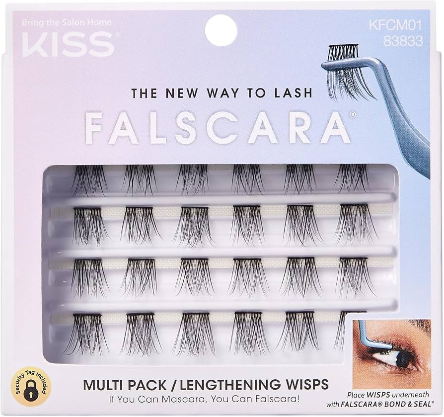 KISS Falscara DIY Eyelash Extension Lengthening Wisps - Featherlight Synthetic Reusable Artificia... | Amazon (US)
