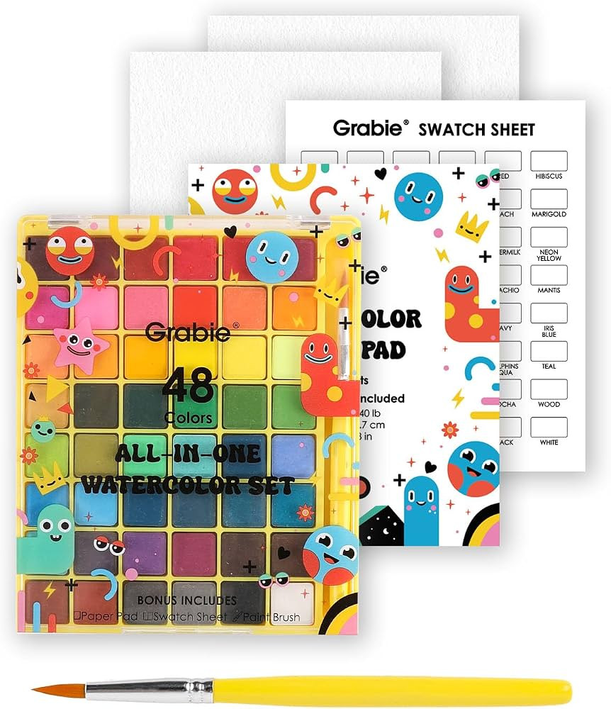 Grabie Mini Watercolor Paint Set, 48 Colors product image from the verified GPgrows LTK collection