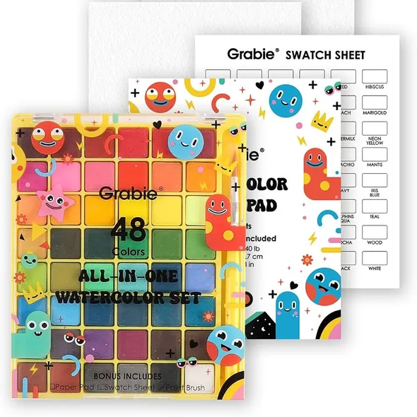 Grabie Mini Watercolor Paint Set, 48 Colors product image from the verified GPgrows LTK collection