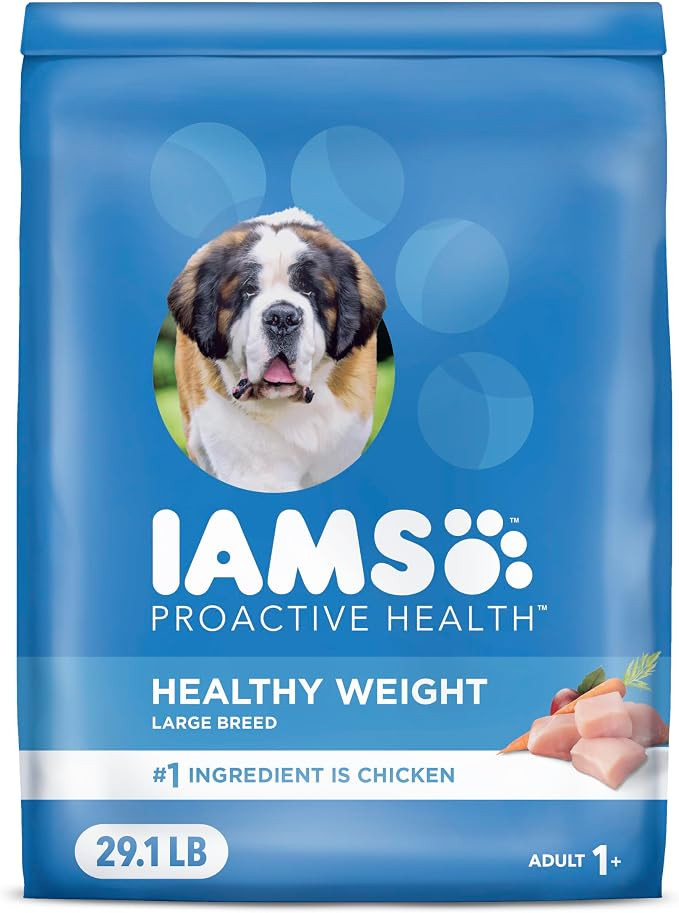 IAMS Proactive Health Healthy Weight Control Large Breed Adult Dry Dog Food with Real Chicken, 29... | Amazon (US)