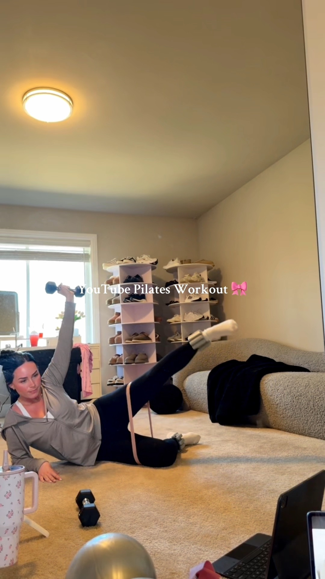 Slow mornings, soft movement, and feeling good from the inside out 🤍 starting my workout with my collagen drink (unflavored is my go-to) + an at-home Pilates flow, then a walk with my babies.
Formulated with collagen, hyaluronic acid + vitamin C to support radiant skin, stronger hair, and overall wellness such an easy way to glow from within ✨ 

#quincepartner @onequince 