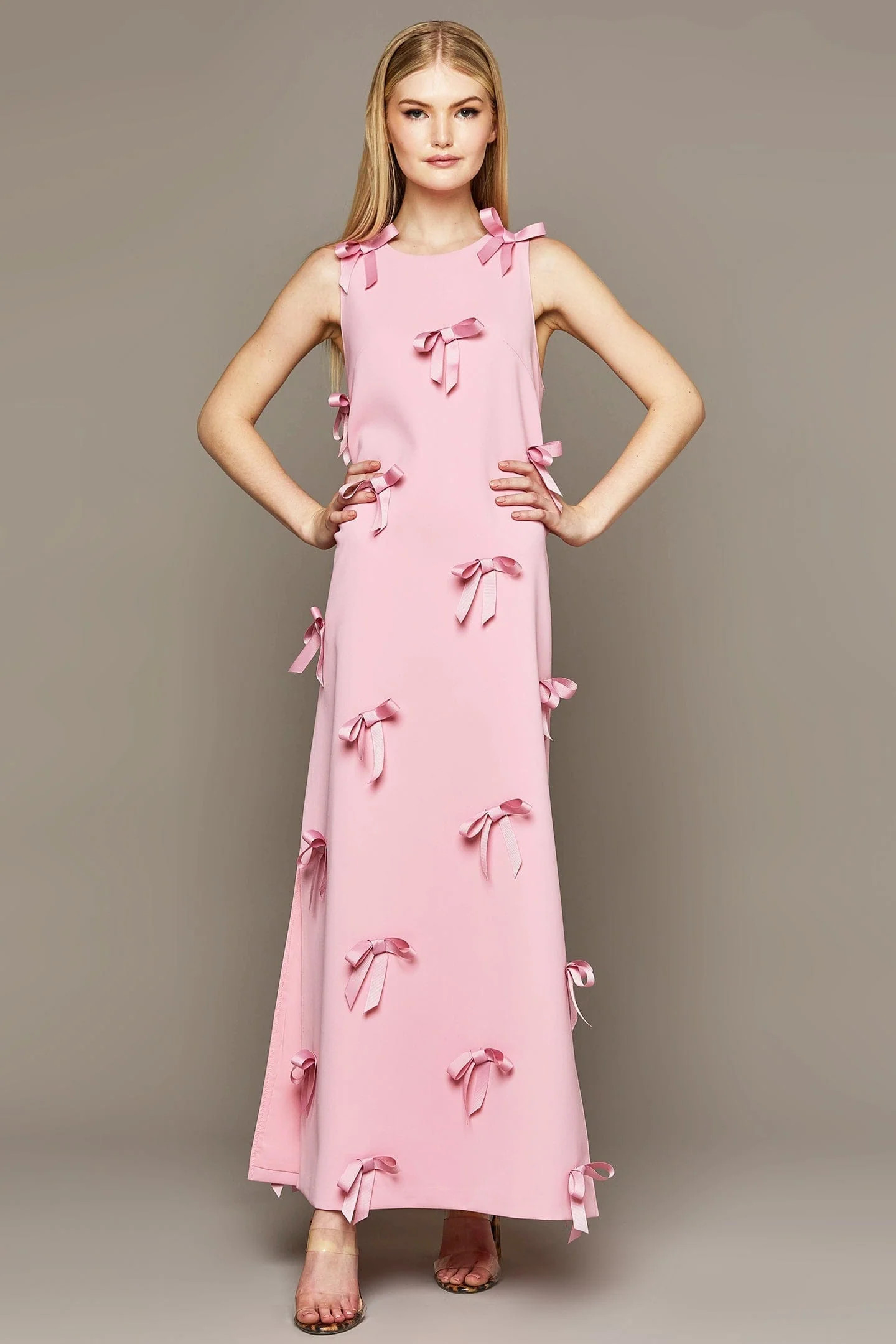 MME. Carlton Bow Garden Dress - Rose | Modatrova