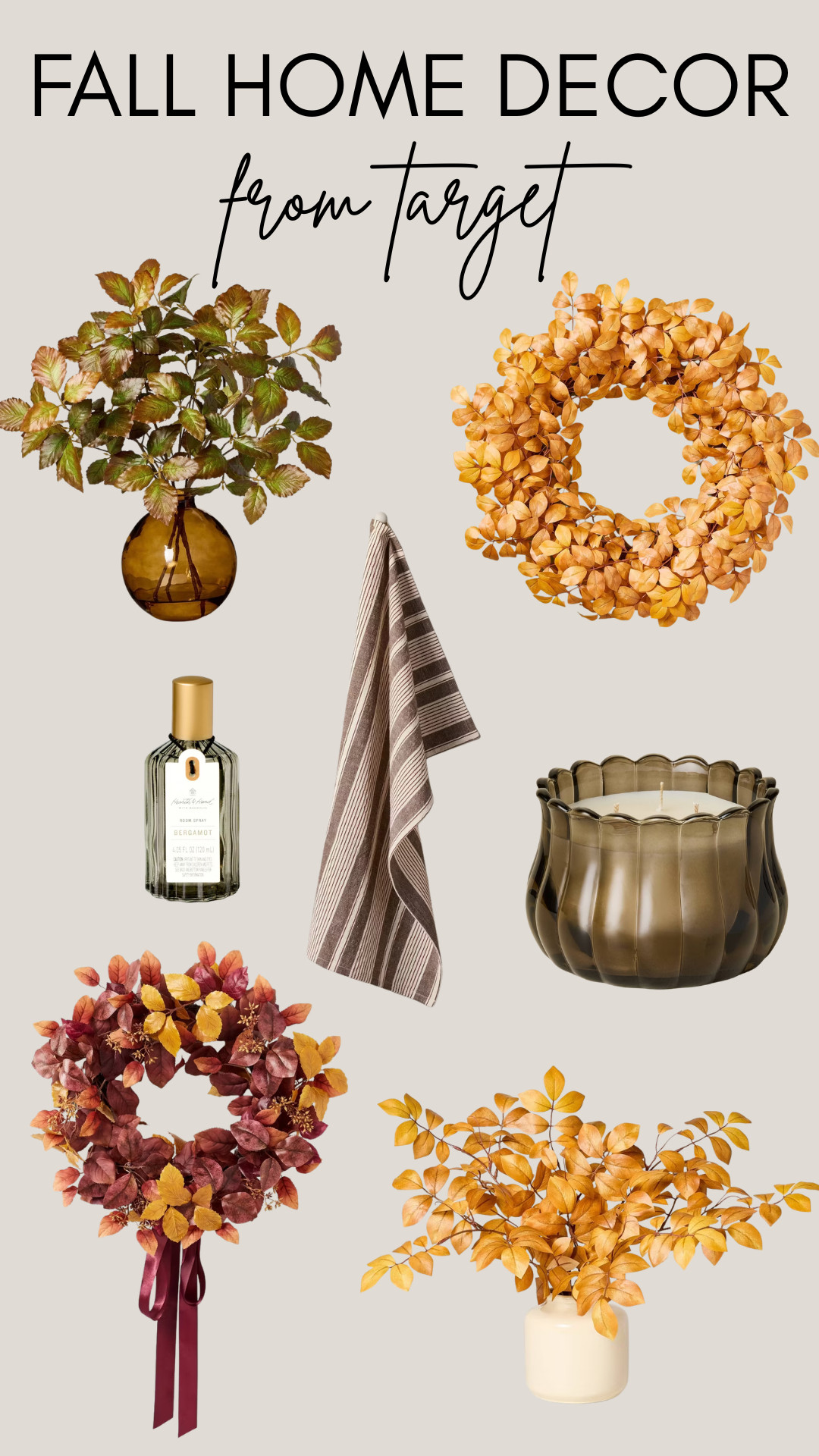 fall home decor finds from target! affordable wreaths, candles, room spray and more

#LTKSeasonal #LTKHome