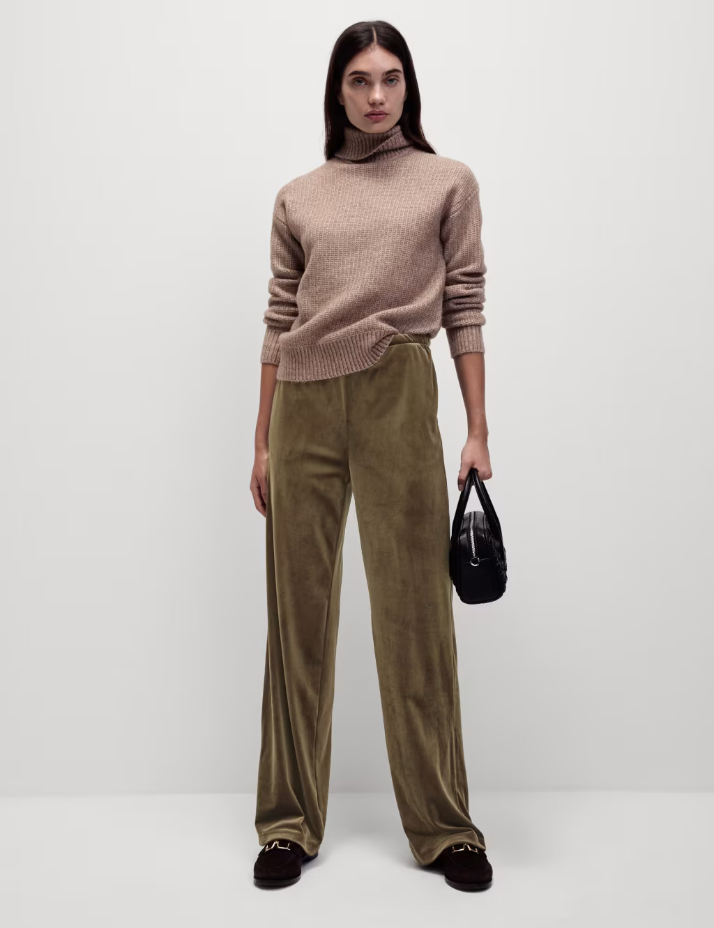 Velour Drawstring Wide Leg Trousers | Marks & Spencer (UK)