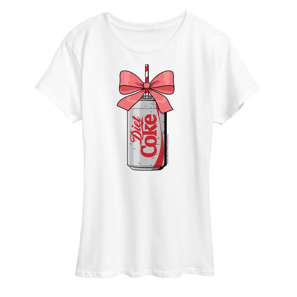 Women's - Diet Coke - Coqutte Pink Bow on Can Short Sleeve Graphic T-Shirt | Target