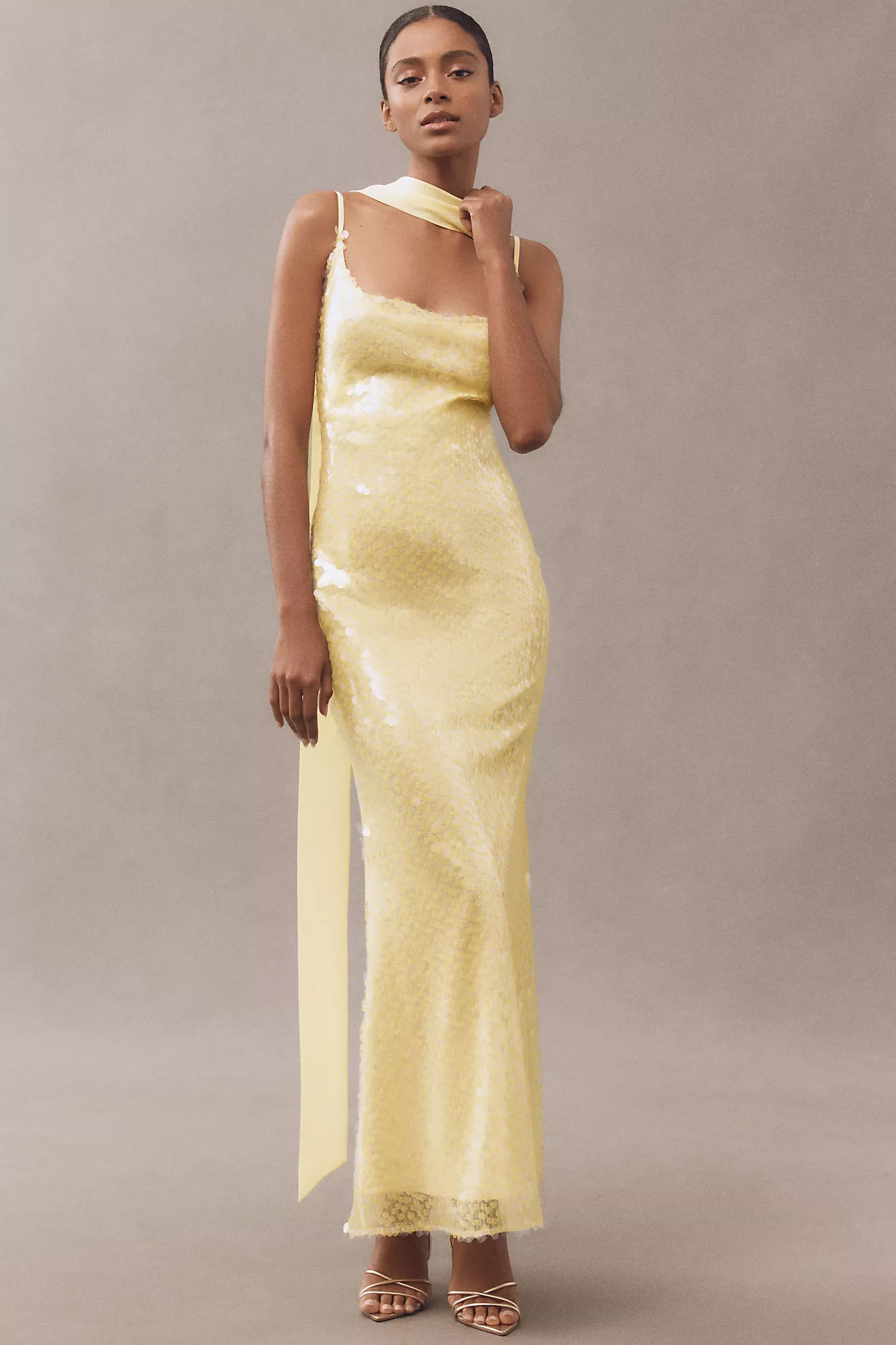 Mare Mare Kassidy Cowl-Neck Sequin Maxi Dress | Anthropologie (US)