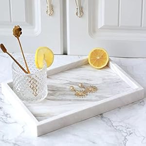 Godinger Silver Art White Marble Rec Tray 14 X 8" | Amazon (US)
