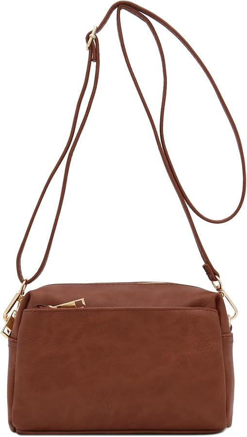 Triple Zip Small Crossbody Bag | Amazon (US)