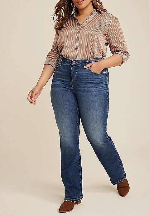 Plus Size Everflex™ Curvy High Rise Slim Boot Jean | Maurices