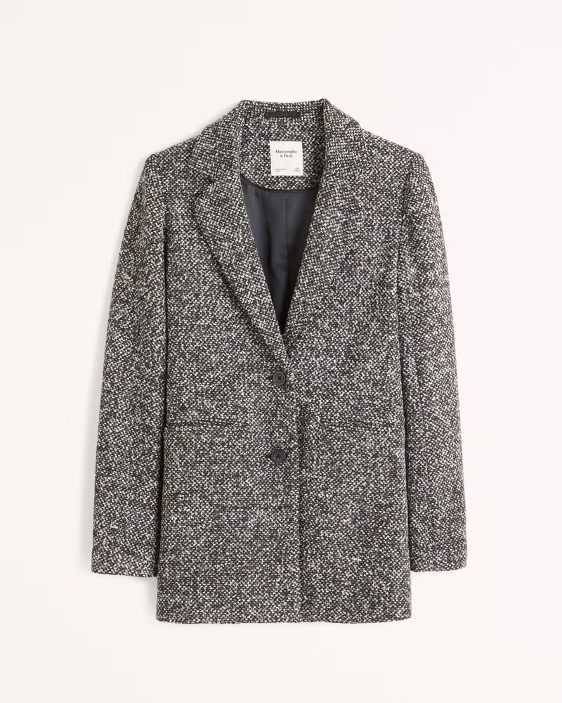 Women's Wool-Blend Blazer Coat | Women's New Arrivals | Abercrombie.com | Abercrombie & Fitch (US)