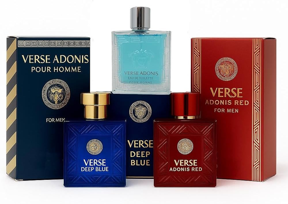 Verse Adonis Men’s Cologne Gift Set – 3 Fragrance Collection (Pour Homme, Deep Blue, Red) –... | Amazon (US)