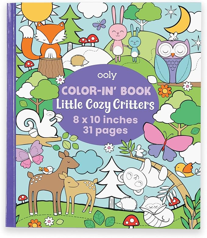 OOLY Coloring Book for Toddlers, Fun Activity Coloring Pages for Kids, 31 Perforated Pages 8"x10"... | Amazon (US)