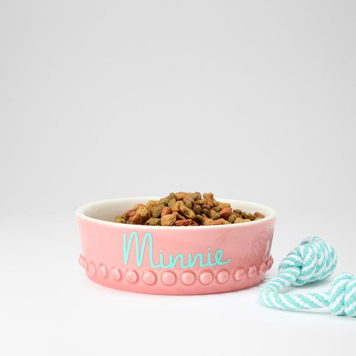 Beaded Ceramic Pet Bowl | Mark and Graham