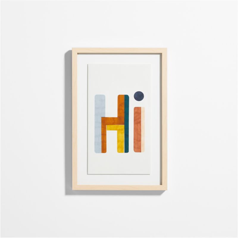 Hi Framed Wall Art Print | Crate & Kids | Crate & Barrel
