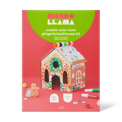 Christmas Craft Create-Your-Own Gingerbread House Kit - Mondo Llama™ | Target