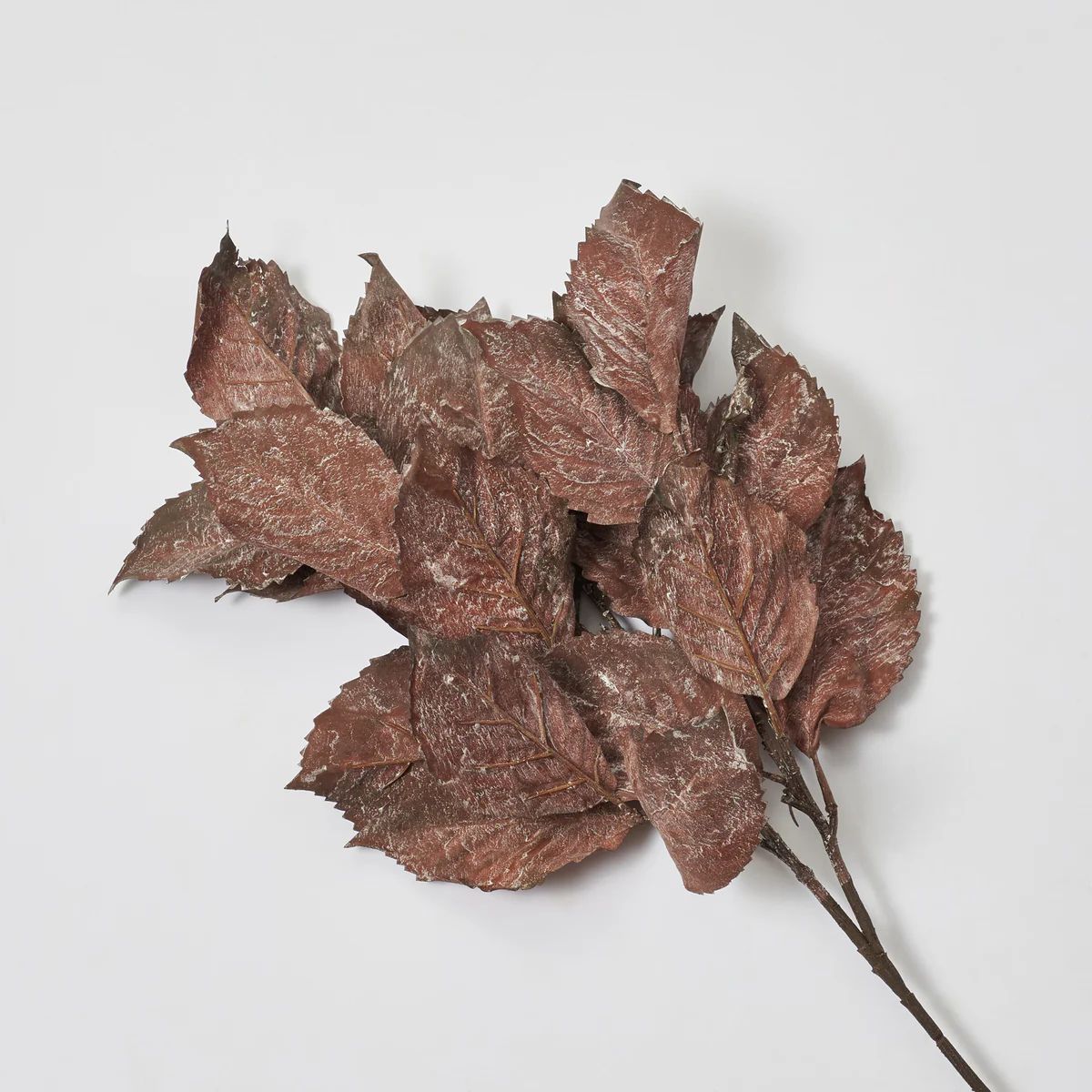 Brown Dried-Look Crinkled Leaves Faux Fall Harvest Pick - 28" | Darby Creek Trading