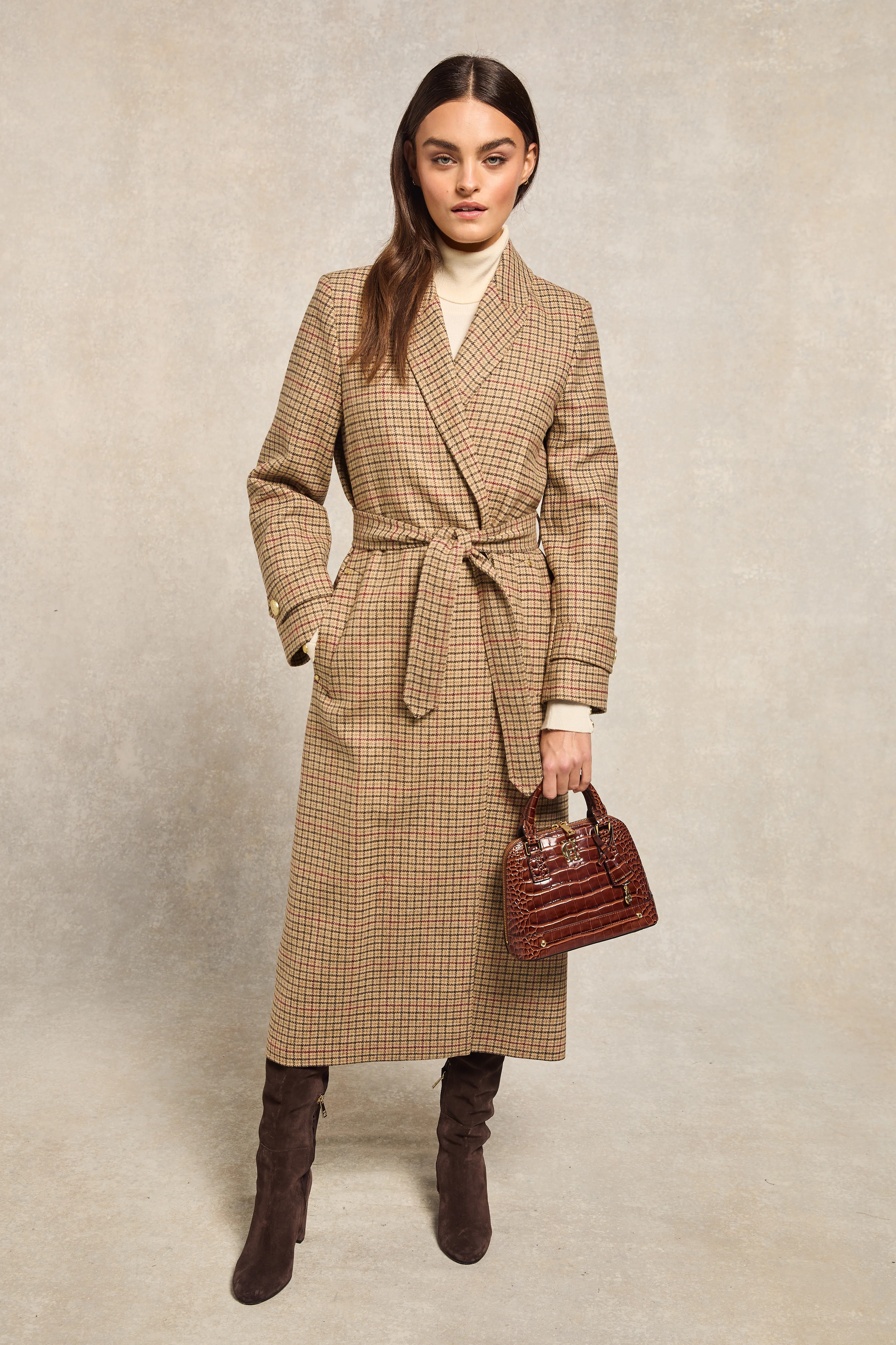 Wrap Coat (Charlton Tweed) | Holland Cooper