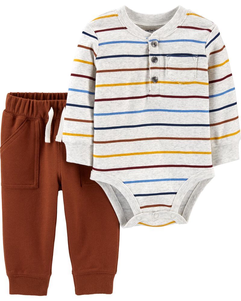 2-Piece Striped Bodysuit Pant Set | Carter's