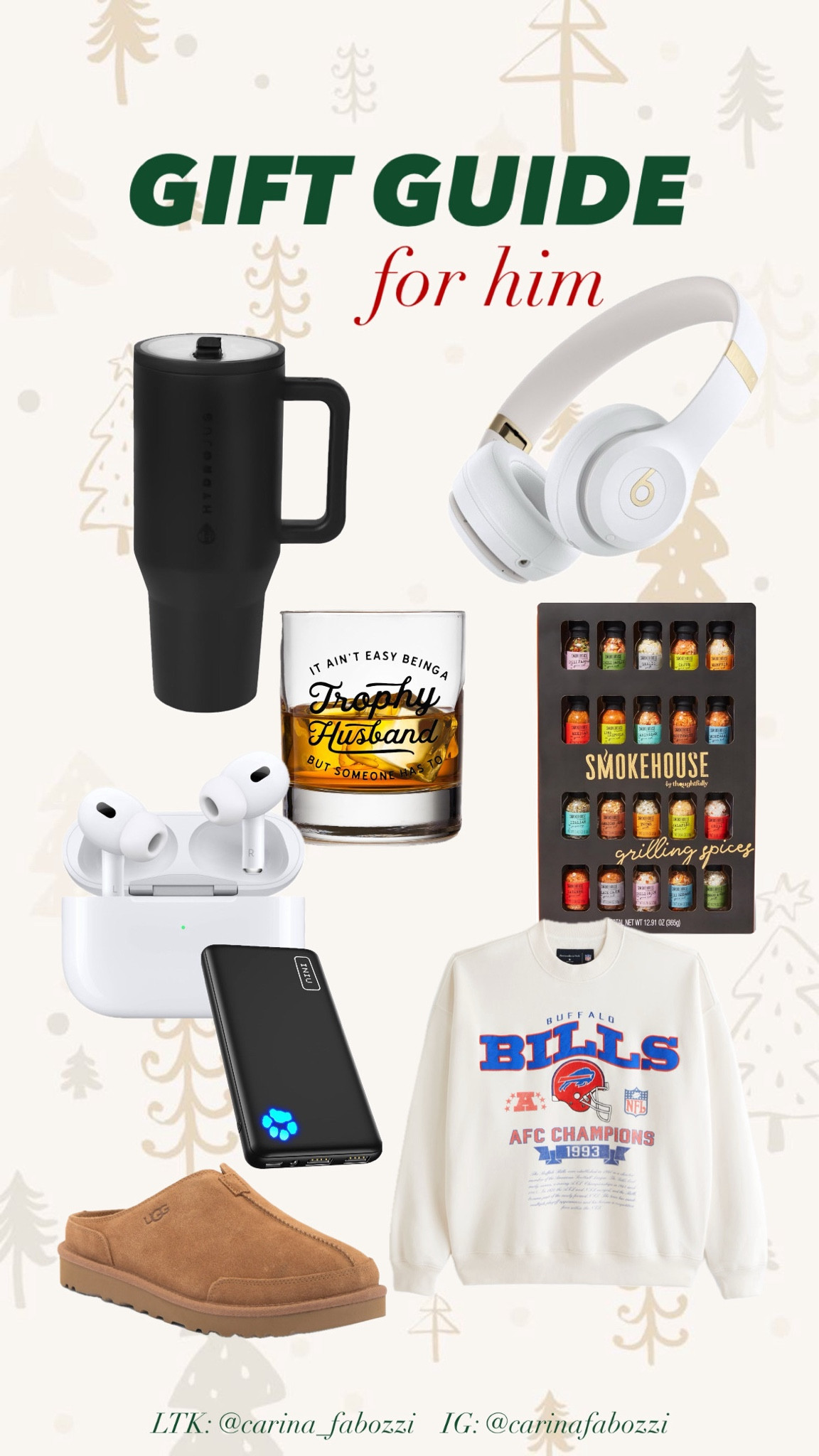 Gift guide finds for him! Think husband, brother, bestie. 

Gifts, holiday finds, gifts for men, Buffalo bills, air pods, 

#LTKHoliday #LTKMens #LTKGiftGuide