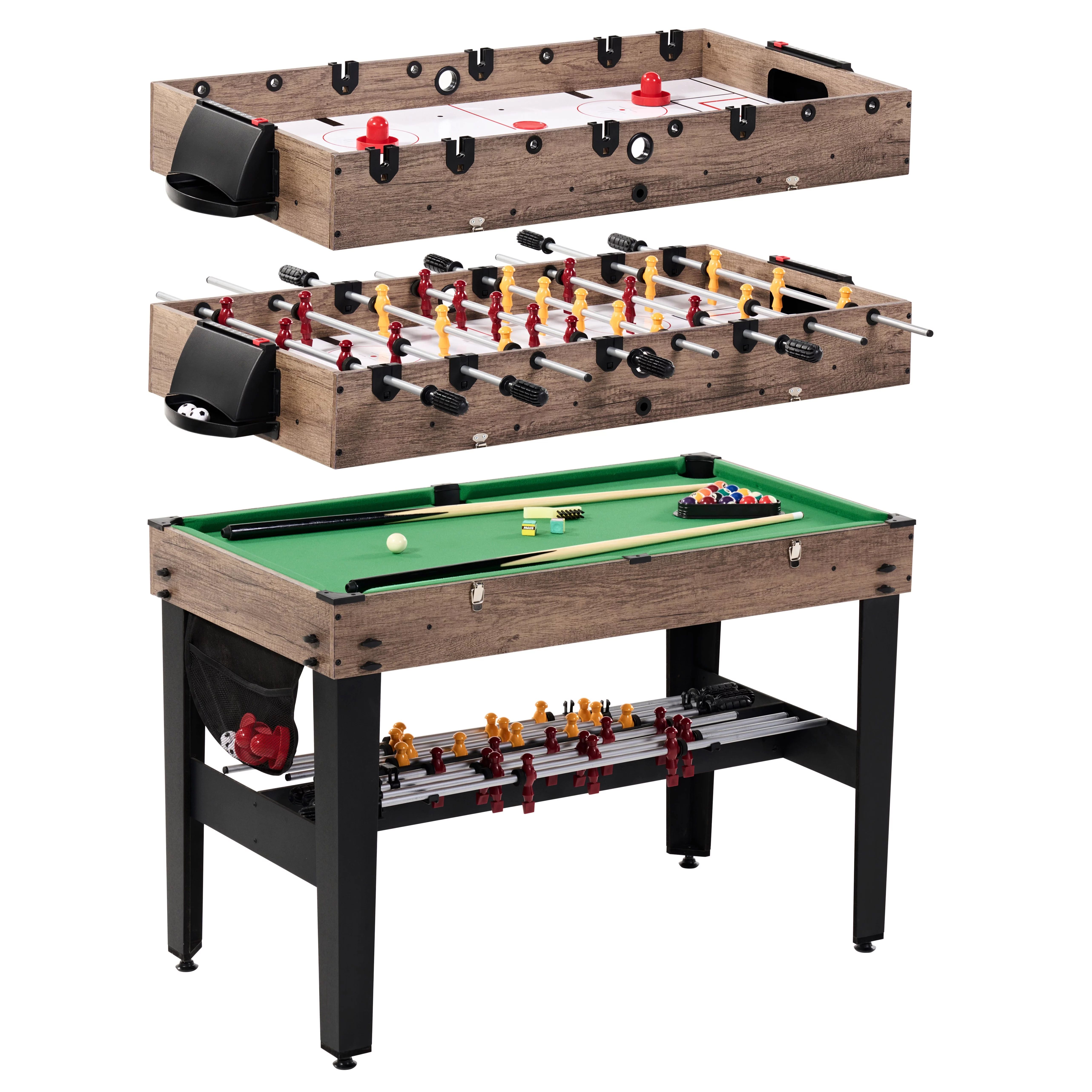 MD Sports 48" Combo Air Powered Hockey, Foosball, and Billiard Game Table | Walmart (US)