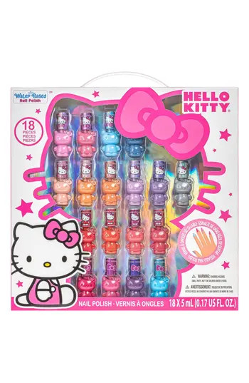TOWNLEYGIRL Kids' Hello Kitty 18-Piece Nail Polish Kit in Pink at Nordstrom Rack | Nordstrom Rack
