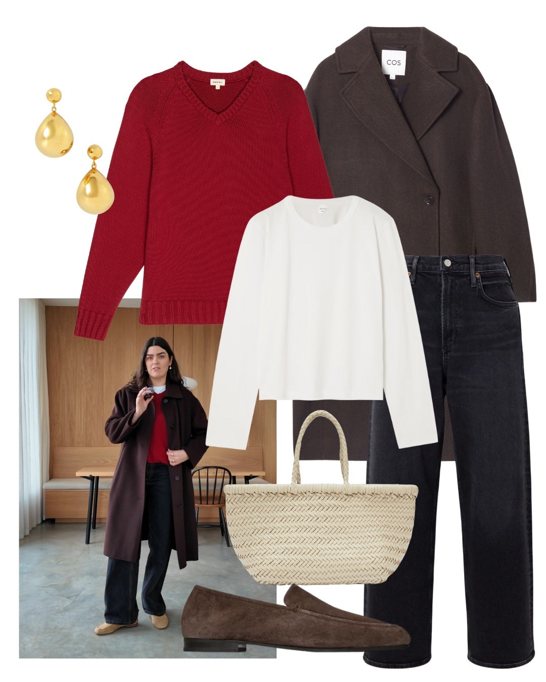 An outfit formula for the weekend - perfect for time with the family, a pub lunch or time with friends.
Simple base - white t-shirt and relaxed, wide trousers.
Flat shoes with a bit of texture to mix up the fabrics
Pop on a v-neck jumper, oversized, boxy, you name it.
Add in your jewellery signatures
A light layer over the top, car coat or trench.
And finally, a textured bag.

You can find more style content over on my Substack ’The Wardrobe Edit’

#LTKspring #LTKstyletip