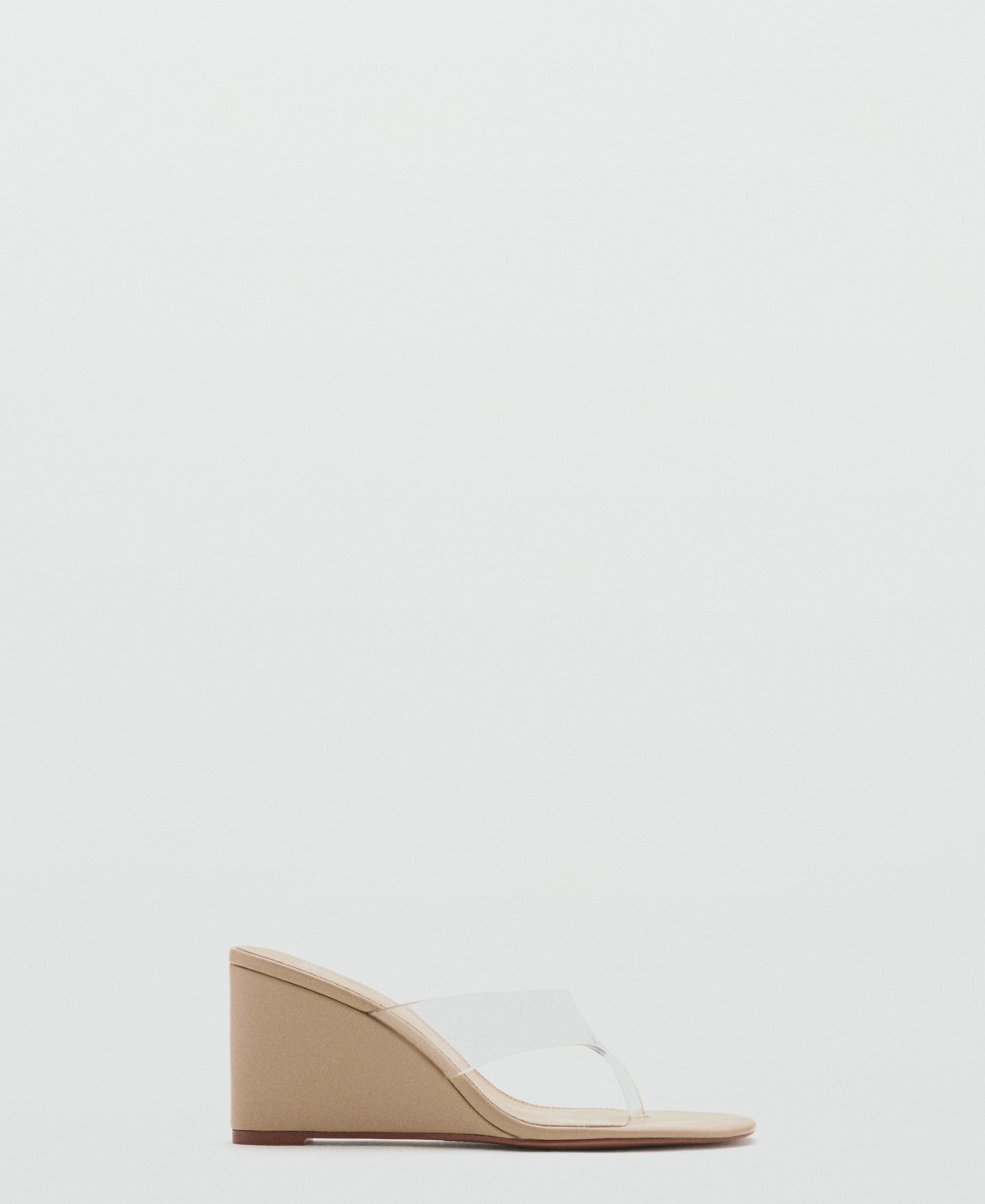 Mango Women's Vinyl Strap Wedge Sandals - Nude | Macy's