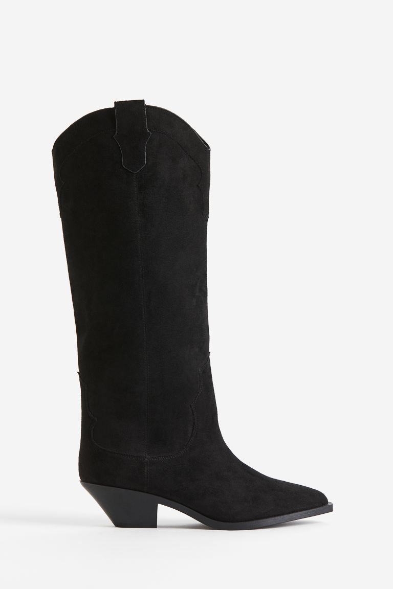 Knee-high Cowboy Boots - Black - Ladies | H&M US | H&M (US)