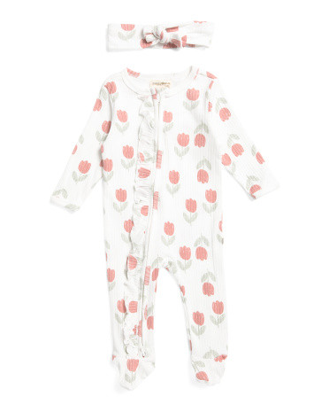 Newborn Girls Coveralls Set | TJ Maxx