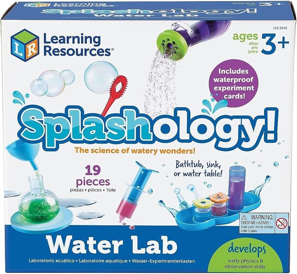 Learning Resources Splashology! Water Lab Science Kit, STEM Playtime, Water Activities, 19 Pieces, Ages 3+ | Amazon (US)