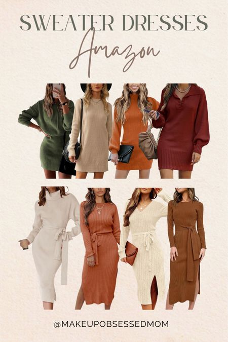 Elevate your fall wardrobe with these cozy sweater dresses from Amazon! 
#fashionfinds #outfitinspo #midlifestyle #warmaesthetics

#LTKstyletip #LTKfindsunder50 #LTKSeasonal