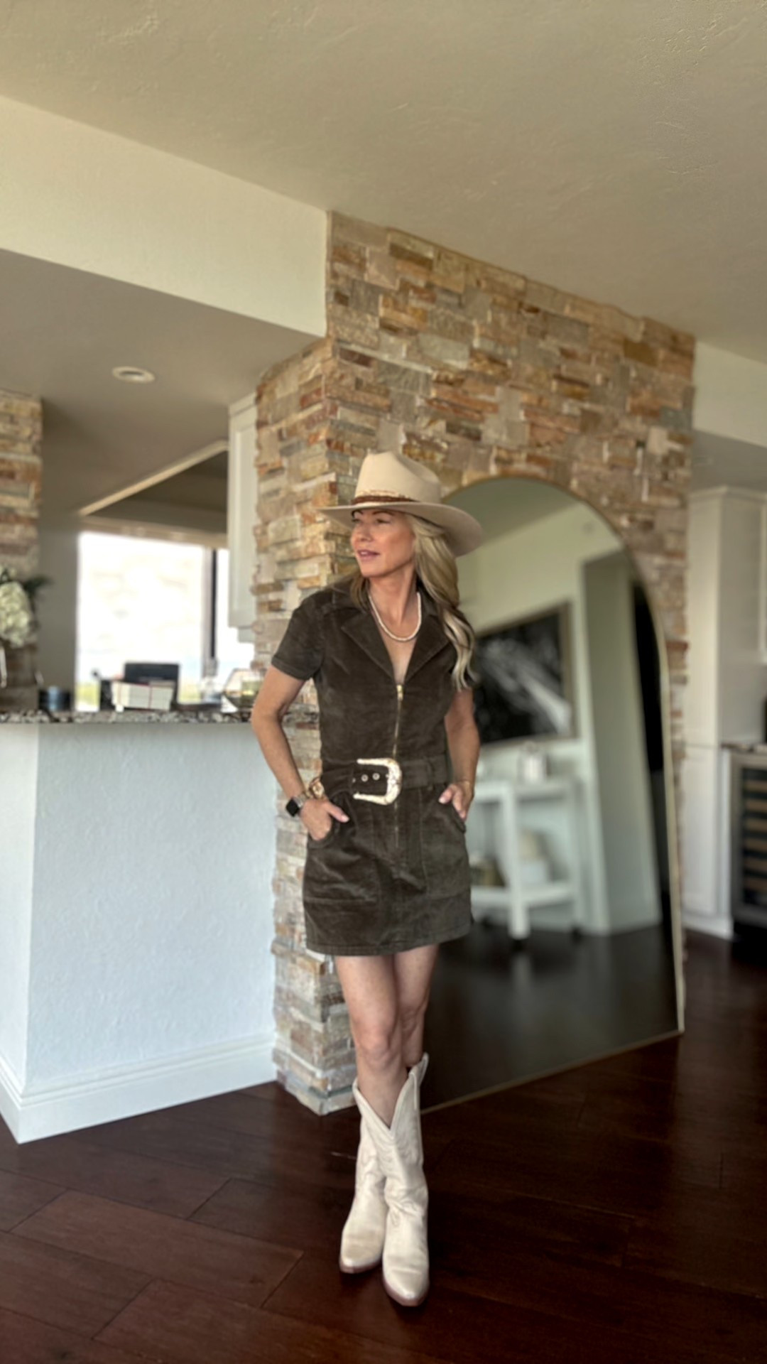 Corduroy is trending for fall 🤎 I styled this belted corduroy mini with western boots and a statement hat for a look that’s equal parts chic + playful. Shop similar pieces in my LTK! 🛍️ #LTKStyle #LTKFallFashion #CorduroyTrend

#LTKStyleTip #LTKOver40 #LTKSeasonal