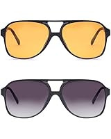 YDAOWKN Classic Vintage Aviator Sunglasses for Women Men Large Frame Retro 70s Sunglasses | Amazon (US)